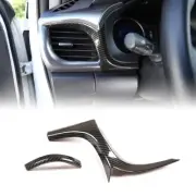 2PCS ABS Carbon Fiber Side Air Outlet Decoration For Toyota Hilux 2015-2021
