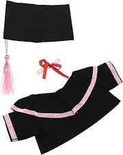 SHOWERORO Bear Graduation Shawl and Cap Set Plush Academic Achievement Outfit for Dolls