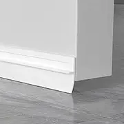 Door Draft Stopper, 35 Inch Self-Adhesive Door Seal Strip, Under Door Draft Blocker for Exterior/Interior Doors, Soundproof Weather Stripping (White)
