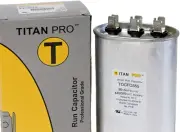TitanPro TOCFD355 HVAC Round Motor Run Capacitor 35+5 MFD, 440/370Vac
