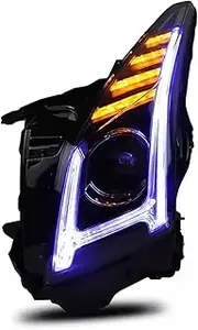 TDTAPN LED Headlight Front Bumper Light Compatible for Cadillac ATSL modified Lens Daytime Running Light Turn signal headlights assembly(Right)