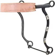 Aime Imports Flat Leather Noseband Hackamore Bit