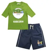 LEGO Star Wars The Mandalorian Boys Swim Trunks & Rash Guard Set Sizes 4-16
