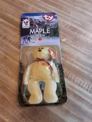 "Maple the Bear" Ty Beanie Baby 1997 Ronald Mcdonald House Charities 2 Tag Error