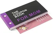 Fun Coupon Book for Mom - Unique Mothers Day Gifts from Daughter, Thoughtful Birthday Gift from Kids | 20 Funny Coupons +10 Blank DIY Sheets, 300gsm Cardstock