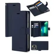 Mercury Goospery Mansoor Wallet Flip Case For Apple iPhone 15 Pro Max (6.7") - Navy