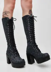 [ROC Boots Australia] Midnight Glitter Lash Boots