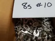 10 Spade Fork Terminal Connector Non-Insulated Uninsulated 8 AWG Gauge #10