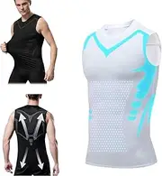 [Generic] Evolv-Off V Boost Men Shirt, Comfortable Breathable Shape Wear Shoulder Compression Vest, Shaping Sleeveless V Neck Tank Top