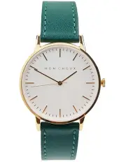 [Mon Choux] Classic Vine Grape Vegan Leather Watch 38mm in Gold
