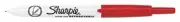 Sharpie 1735791 Retractable Permanent Marker, Ultra Fine Point, Red 1 each