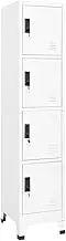 Locker Cabinet White 38x45x180 cm Steel Storage Furniture