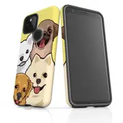 For Google Pixel 4a 5G Case Armour Protective Cover Cute Puppies