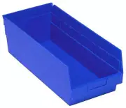 K-QSB208BL-6 6-Pack Store-More 6" Plastic Shelf Bins, 17-7/8" x 8-3/8" x 6", ...