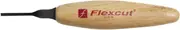 FLEXCUT Carving Tools 1.5mm Micro Deep U-Gouge MT27 | Razor-Sharp 1095 High Carbon Steel Blades for Miniature and Fine Detail Carving | Ash Hardwood Handles | Made in the USA