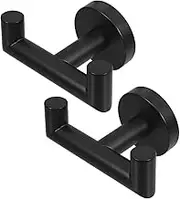 SHINEOFI 2pcs Wall Mounted Towel Rack Heavy Duty Stainless Steel Hook for Towels Robes Hats Modern Design Easy Installation Space Saving Bathroom Kitchen Organizer