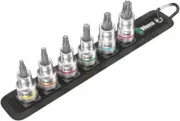 Wera Belt Torx® Bit Socket Set With Holding Function 1/2" Drive 6 Pce 003997