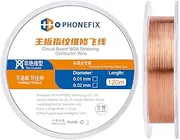 0.02mm 200M Phone Motherboard Soldering Jump Wire Pure Copper Non-Insulated Conductor Wire for Mobile Phone iphone Logic Board Soldering Repair