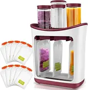 KNFFSAAJL Squeeze Station for Baby Reusable Squeeze Pouch Station Maker with 10 Storage Pouch Food Grade Squeeze Fruit Station Non-Slip Pouch Filling Station Portable Easy to Use for Toddlers Food Hom