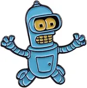 [Pinstant] Futurama Baby Bender Robot Fry Leela Animated Comedy TV Show 1.25" Enamel Pin Badge, 1.25 Inches, Enamel, enamel