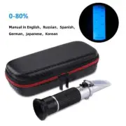 Shockproof Packaging Hand-held 0-80% Alcohol Refractometer Concentration Meter