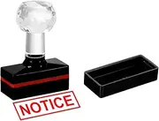 uxcell Notice Stamp Self Inking, Red Ink Office Stamps Pre Inked Message Stamp Refillable Business Stamp, Black
