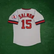 Tim Salmon California Angels Men's Cooperstown Grey Road Jersey w/ Team Patch
