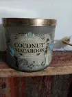 BATH AND BODY WORKS 3- WICK CANDLE- COCONUT MACAROON