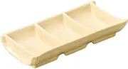 Bamboo Shaped Three Ingredients Contained | Arita Ware Yakimi Contained [7.5 x 3.5 x 1.2 inches (19 x 9 x 3 cm)