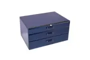 GABRIELLA Mirrored Navy XL Jewellery Box by One Six Eight London