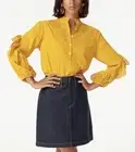 New J. Crew Ruffle-Sleeve Top Embroidered Eyelet Medium Bronzed Ochre AR971 $98