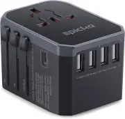 Universal Travel Adapter One International Wall Charger AC Plug Adaptor with ...