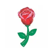 60 Inch Red Rose Fresh Picks Shape Foil Balloon