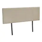 Palermo Double Beige Linen Fabric Bed Headboard Bedhead