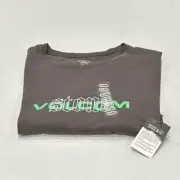 Volcom Men's Cover Up Short Sleeve Tee, Storm Cloud, Size XXL