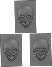 Zerodeko 3pcs Skull Mold Graphite Ingot Mold High Density Casting Mold Crafts Tools Crucible Graphite Coin Molds for Metal Casting Diy Melting Mold Graphite Mould for Casting Skeleton Cross