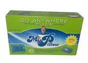 My Pillow Go Anywhere Blue Case, 12"x18"- Roll-&-Go Travel Pillow Machine Wash