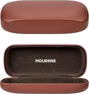 [molshine] Hard Shell Sunglasses Case, Portable Large Glasses Case with Cloth for Women Men Travel Work