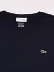 Lacoste Men's Long Sleeve Jersey Pima Regular Fit Crewneck T-Shirt Navy Blue