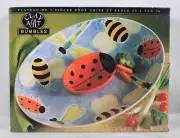 CLAY ART BUMBLES CIB 1999 CHIPS & DIP SALSA PLATTER 17.75" X 13 1/2" NEW IN BOX
