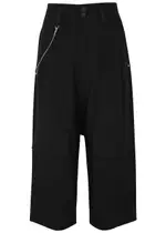 High Telltale Cropped Trousers - Black - 40 (UK8 / S) 40 (UK8 / S)