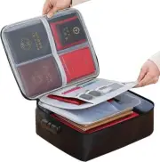 Fireproof Document Bag with Lock, Fireproof＆Waterproof File Organizer Bag