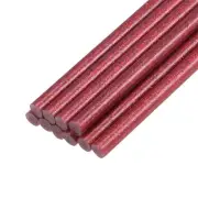 Mini Hot Glue Sticks for Glue Gun 0.27-inch x 4-inch Red Glitter 10pcs