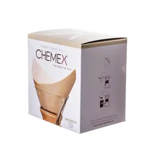 CHEMEX 6-10人份 專用 漂白濾紙 方形預摺︱咖啡哲學