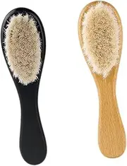 ERINGOGO 2 Pc Baby Shampoo Brush Cradle Cap Brush Newborn Hair Brush Soft Wooden Handle Hair Brush