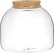 Alasum Glass Terrarium Jar with Wood Stopper Decorative Micro Landscape Container for Hydroponic Plants for Home and Unique Indoor Accents