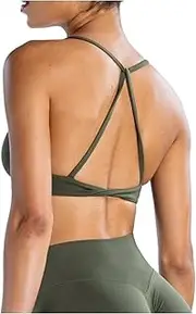 [AYTDNEHGK] Dynamic Twist Back Bra High Support Sports Top Women Gym Wear Workout Push-up Seamless Yoga Underwear Fitness Running
