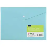 J.Burrows Recycled Antibacterial A4 Document Wallet Aqua