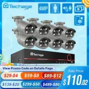 8CH HD 4MP POE NVR Kit CCTV Security System H.265 Face Detect Two-way Audio