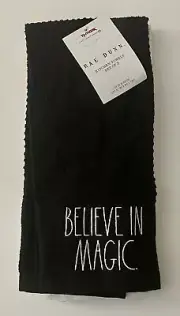 RAE DUNN Set/3 Kitchen Towels “BELIEVE IN MAGIC” “HOCUS POCUS” “FEELING WICKED”